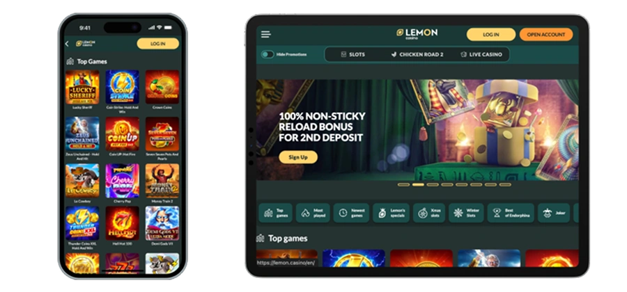 Lemon Casino App Screenshot